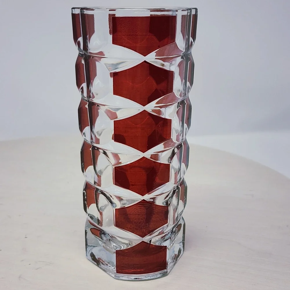 Vtg Luminarc Glass Vase 6.5
